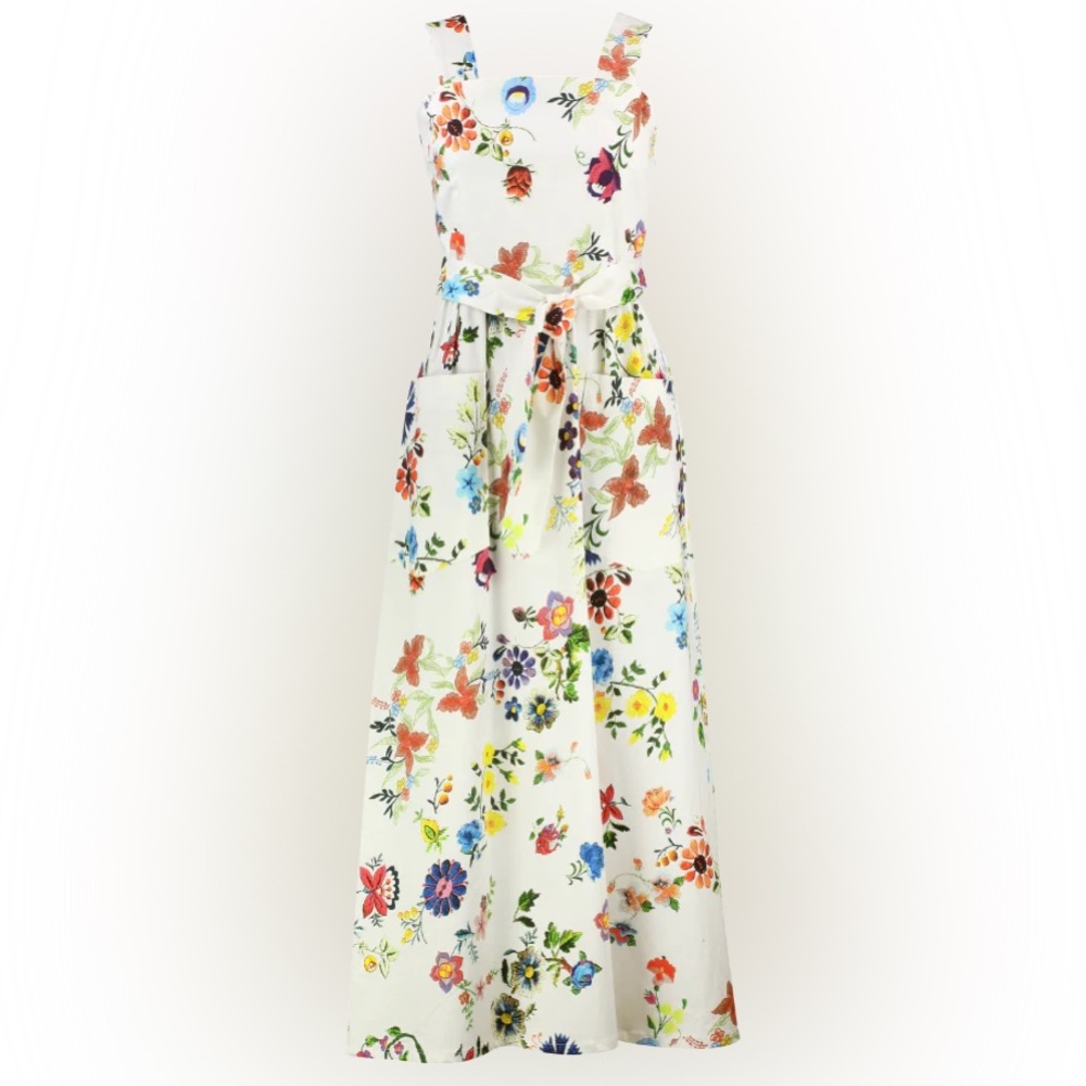Malia Midi in Floral Cotton by Never A Wallflower, L